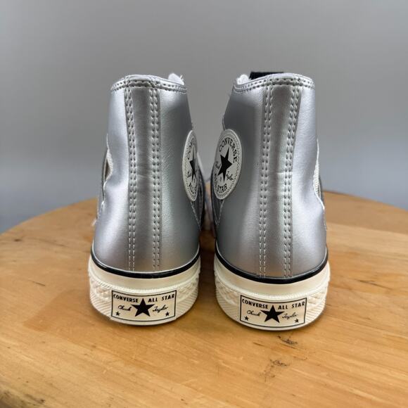 Converse Chuck 70 Mesh High Womens Size 9 Shoes Metallic Pack 'Dull Silver' NEW - Picture 4 of 9